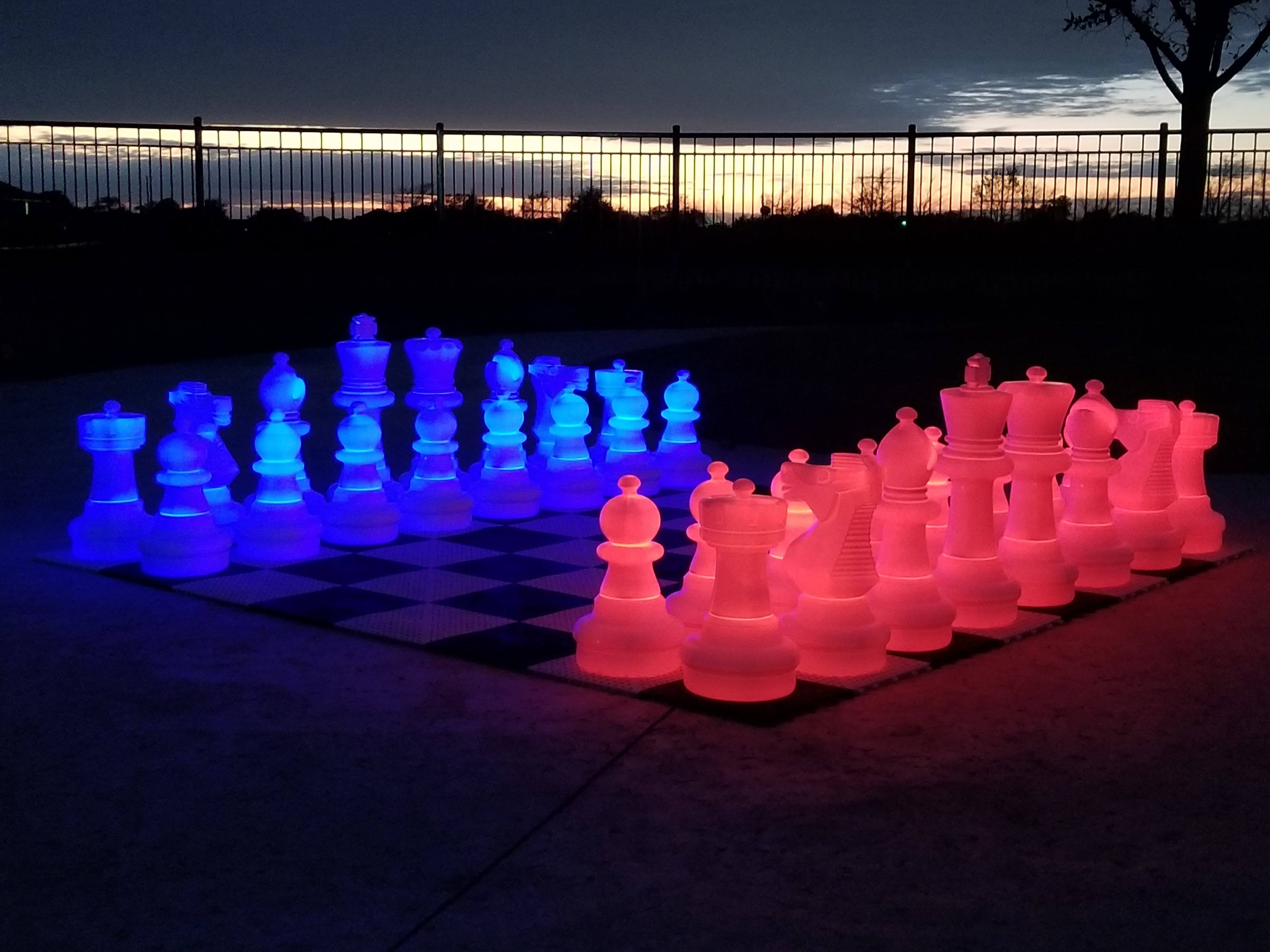 Plastic LED Giant Chess Sets