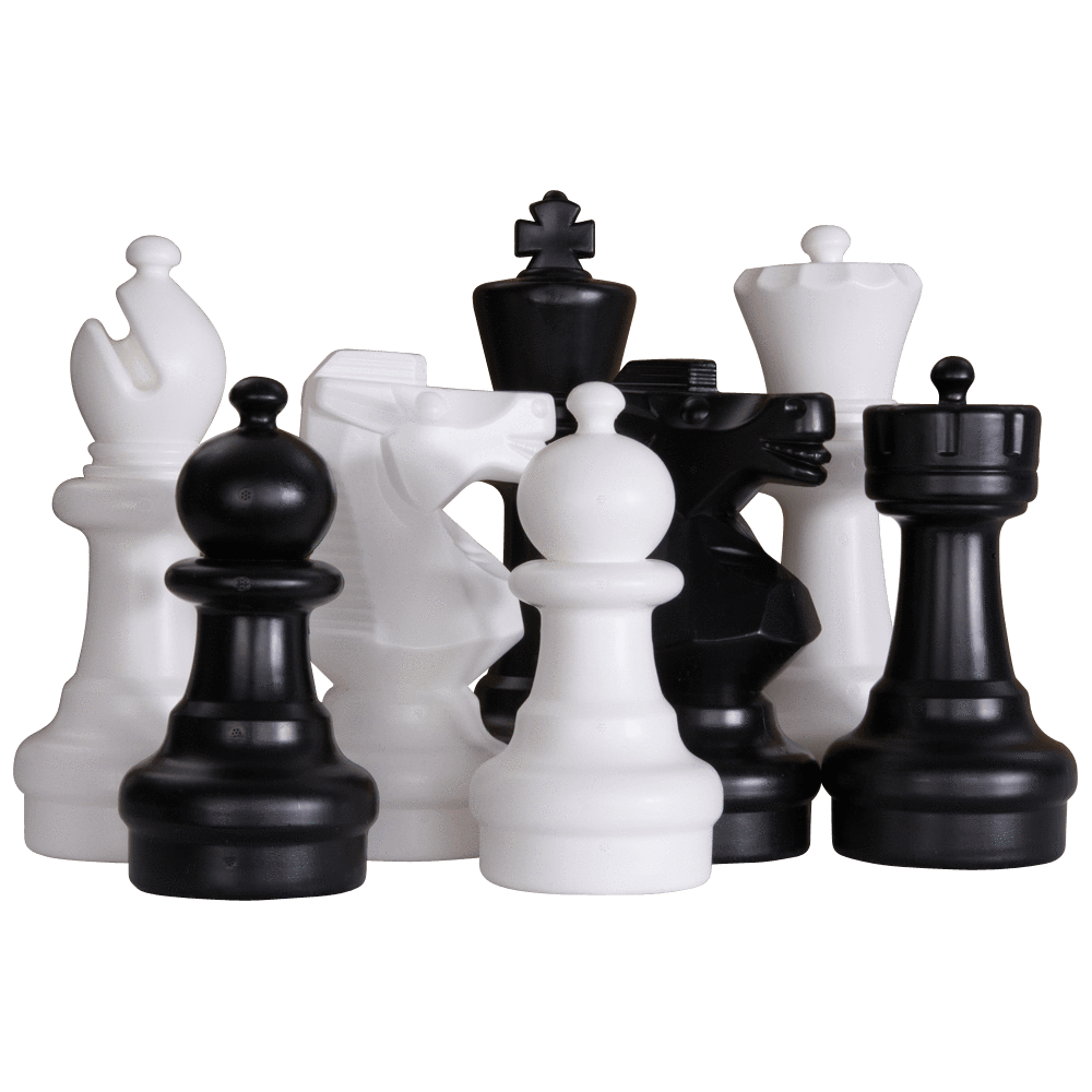 Giant Outdoor Chess Plastic Chess Set with 12" King with Nylon Chess Board | | GiantChessUSA