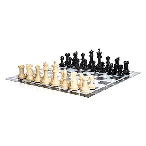 MegaChess Plastic 8 Inch Giant Chess Set | MP08 - Vinyl Mat | GiantChessUSA