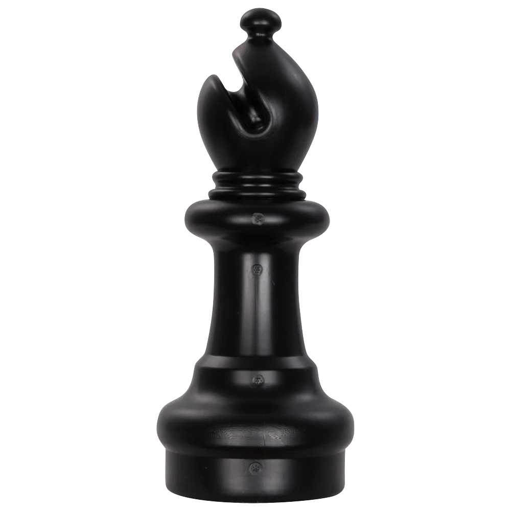 Individual Pieces for The Original MegaChess 12 Inch Plastic Giant Chess Set | Bishop / Black | GiantChessUSA