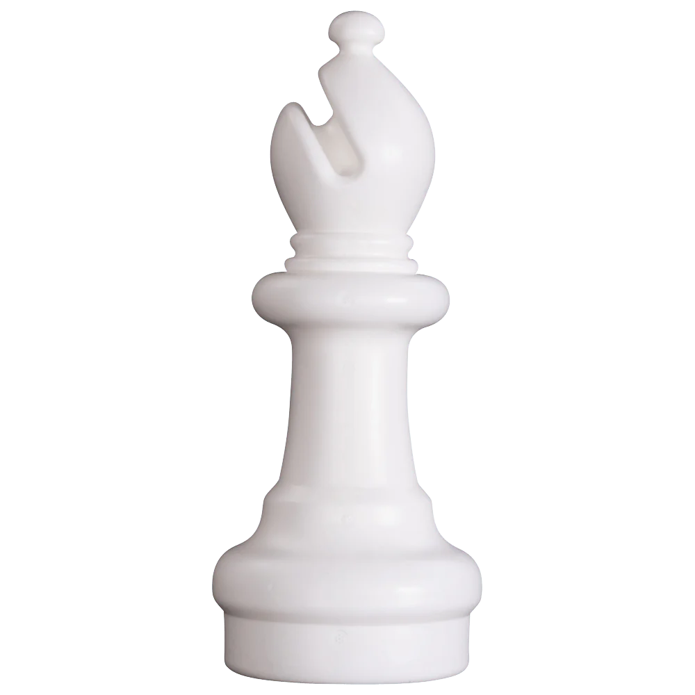 Individual Pieces for The Original MegaChess 12 Inch Plastic Giant Chess Set | Bishop / White | GiantChessUSA