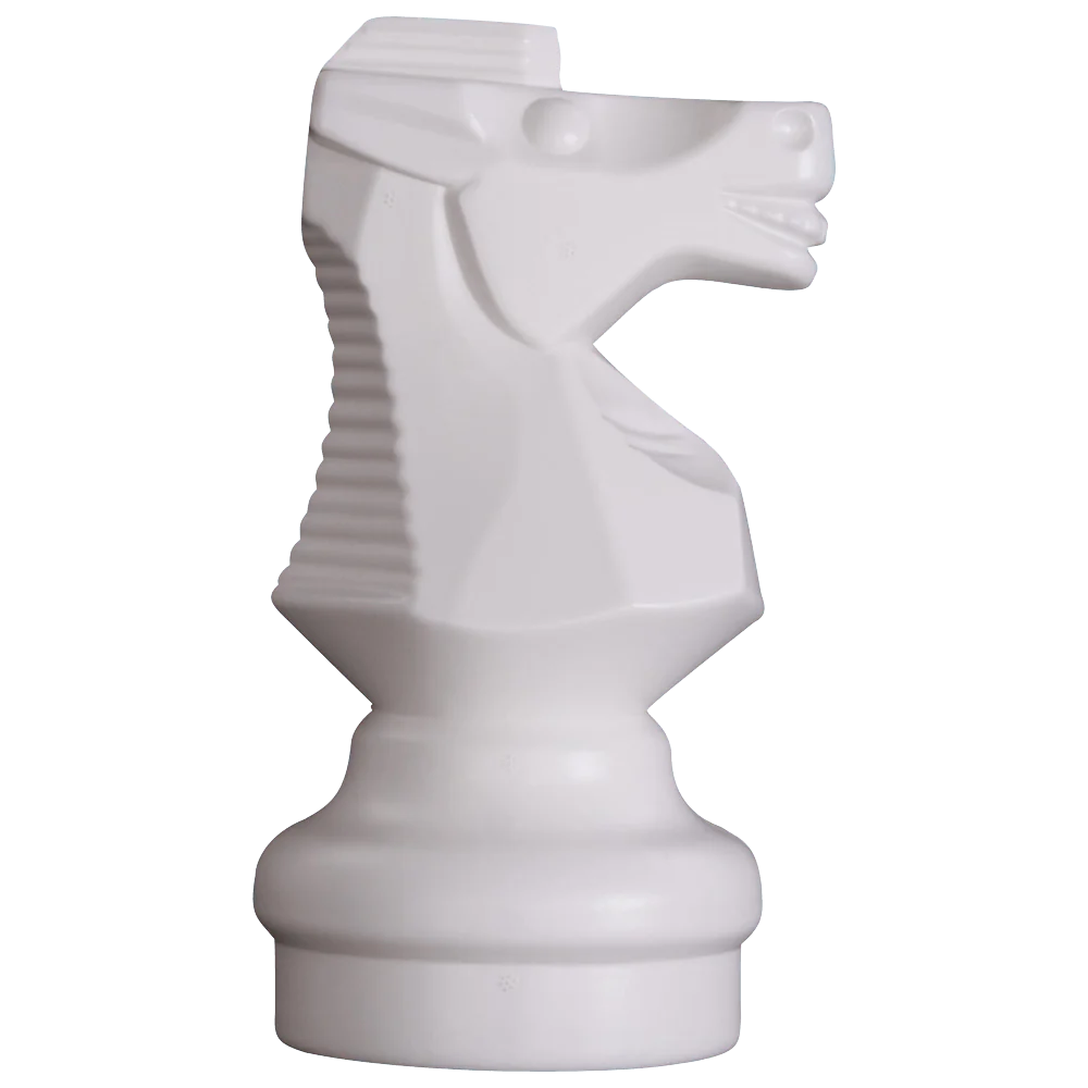 Individual Pieces for The Original MegaChess 12 Inch Plastic Giant Chess Set | Knight / White | GiantChessUSA