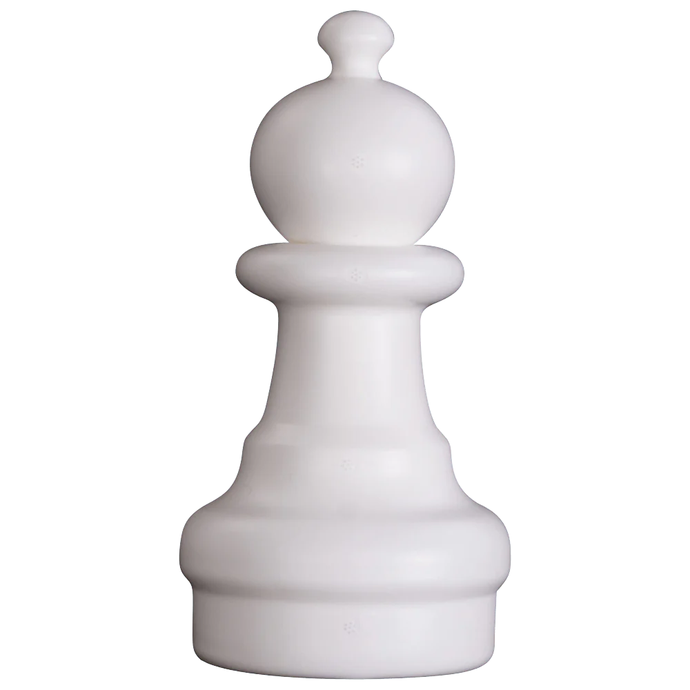 Individual Pieces for The Original MegaChess 12 Inch Plastic Giant Chess Set | Pawn / White | GiantChessUSA