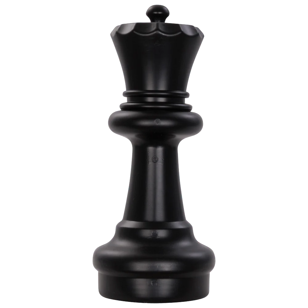 Individual Pieces for The Original MegaChess 12 Inch Plastic Giant Chess Set | Queen / Black | GiantChessUSA