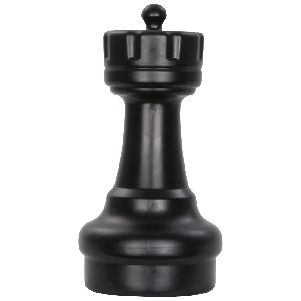 Individual Pieces for The Original MegaChess 12 Inch Plastic Giant Chess Set | Rook / Black | GiantChessUSA