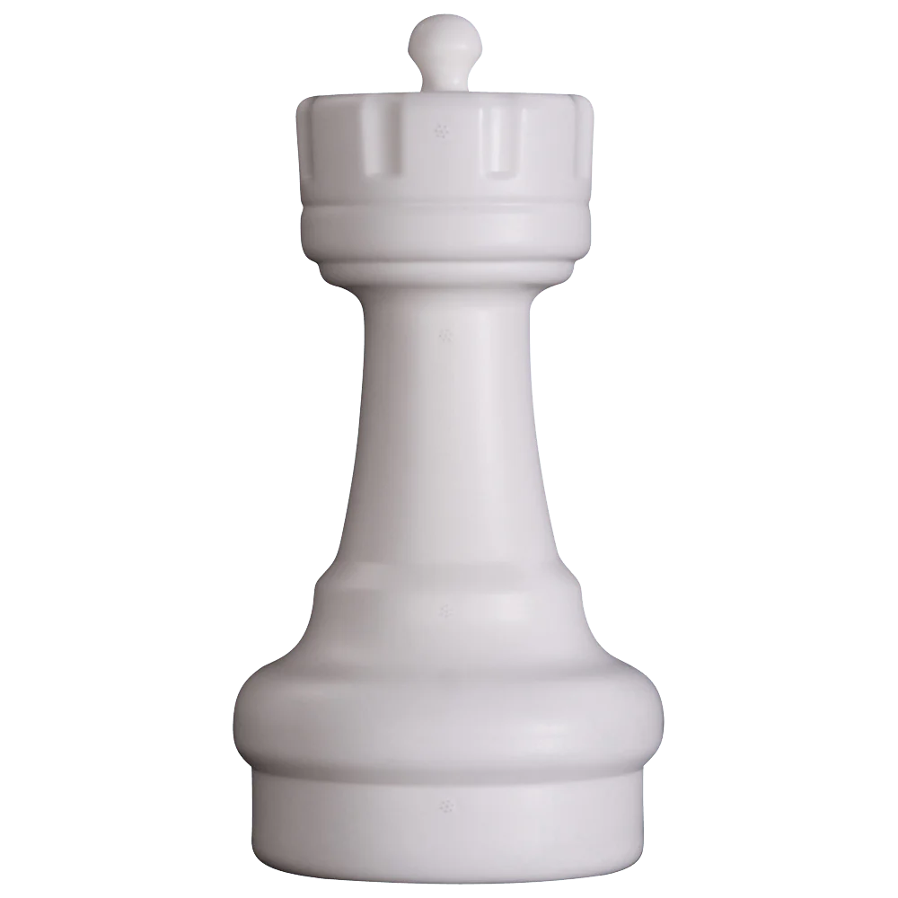 Individual Pieces for The Original MegaChess 12 Inch Plastic Giant Chess Set | Rook / White | GiantChessUSA