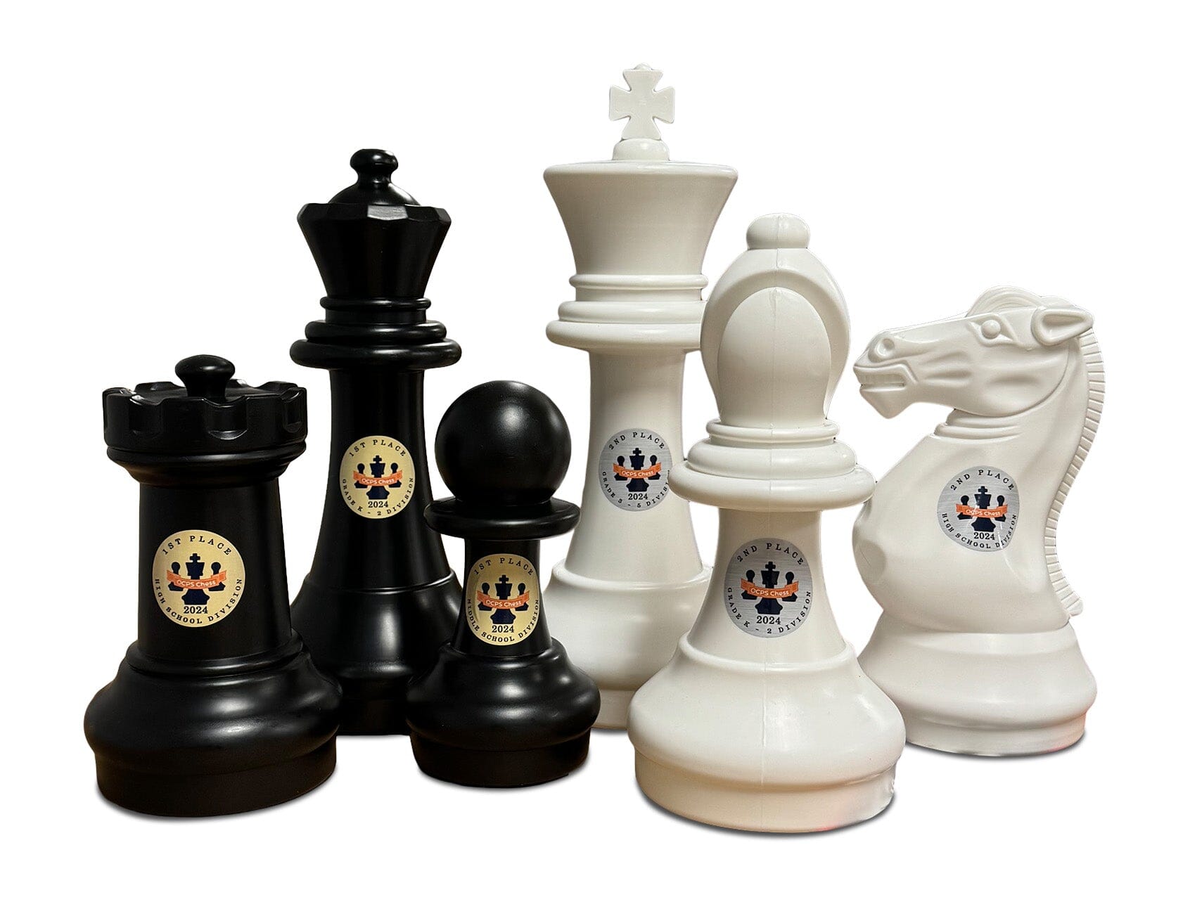 16 Inch Plastic Giant Chess Set | Giant Outdoor Chess | Add Your Logo | GiantChessUSA