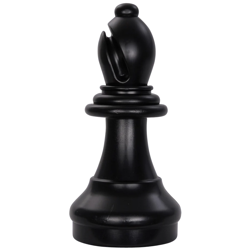 Individual Pieces for The Original MegaChess 16 Inch Plastic Giant Chess Set | Bishop / Black | GiantChessUSA