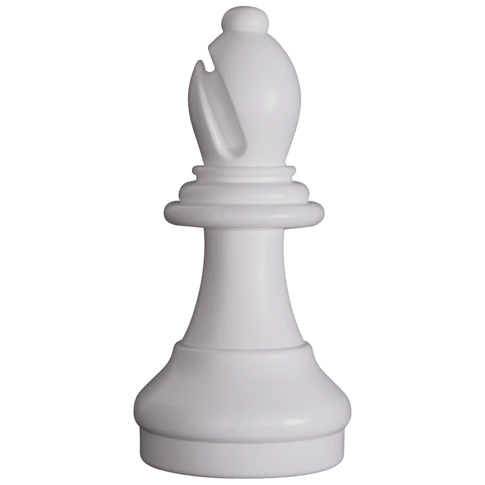 Individual Pieces for The Original MegaChess 16 Inch Plastic Giant Chess Set | Bishop / White | GiantChessUSA