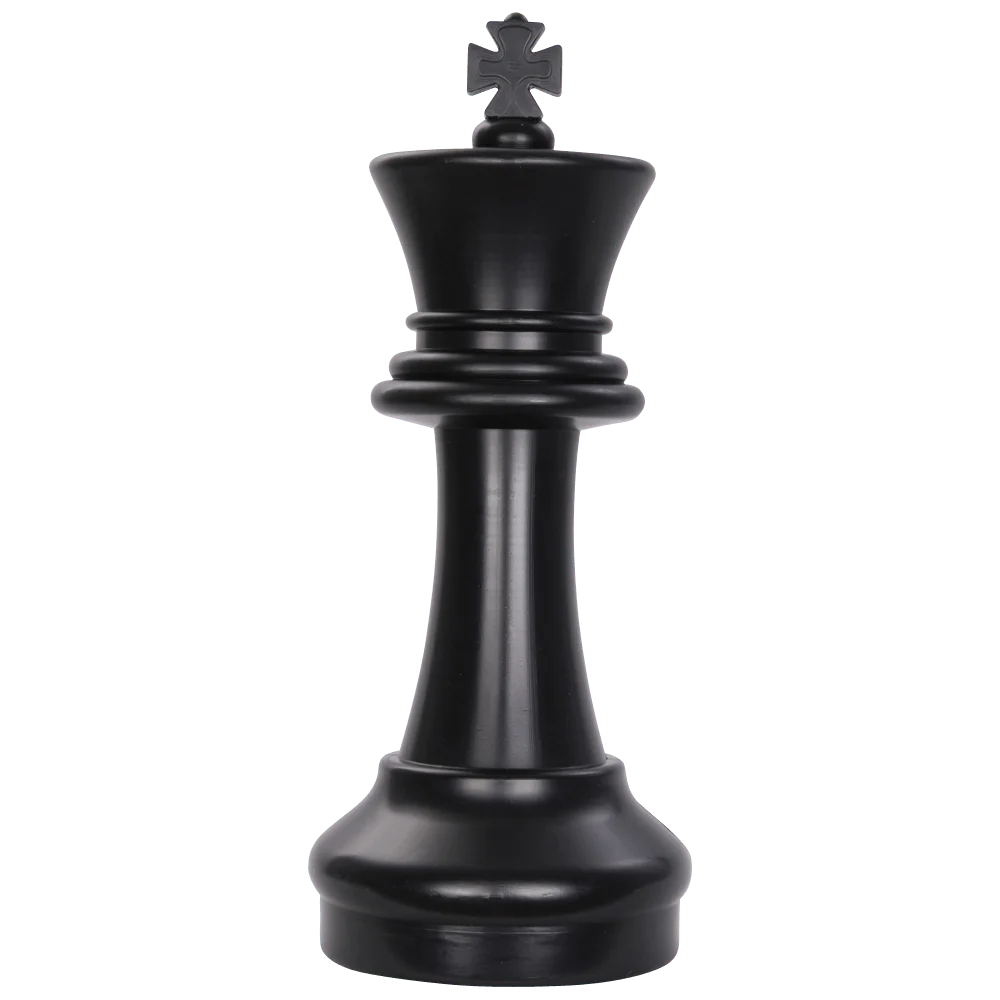 Individual Pieces for The Original MegaChess 16 Inch Plastic Giant Chess Set | King / Black | GiantChessUSA