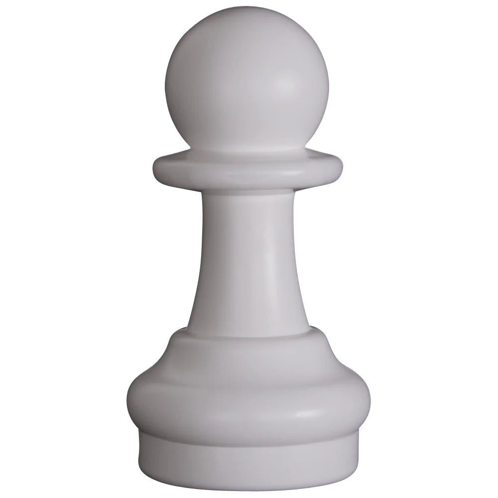 Individual Pieces for The Original MegaChess 16 Inch Plastic Giant Chess Set | Pawn / White | GiantChessUSA