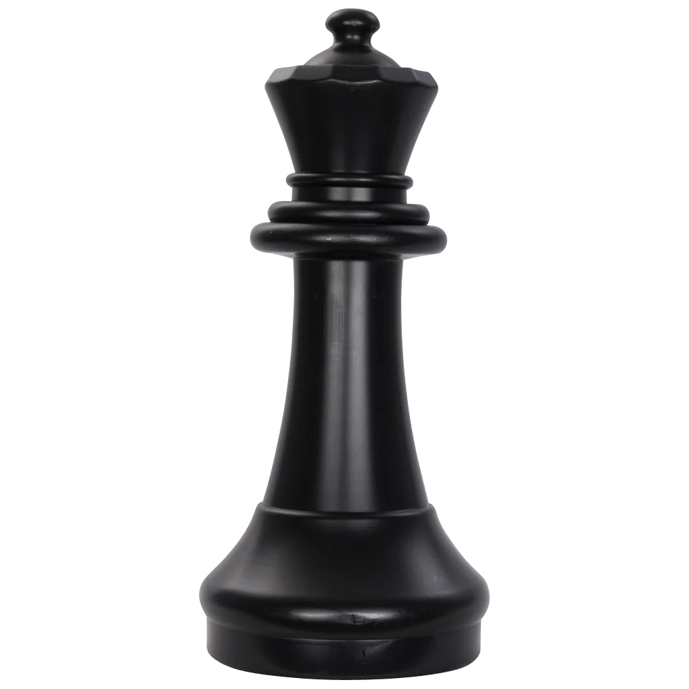 Individual Pieces for The Original MegaChess 16 Inch Plastic Giant Chess Set | Queen / Black | GiantChessUSA