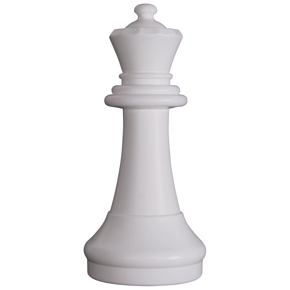 Individual Pieces for The Original MegaChess 16 Inch Plastic Giant Chess Set | Queen / White | GiantChessUSA