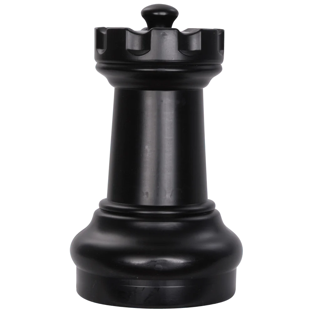 Individual Pieces for The Original MegaChess 16 Inch Plastic Giant Chess Set | Rook / Black | GiantChessUSA