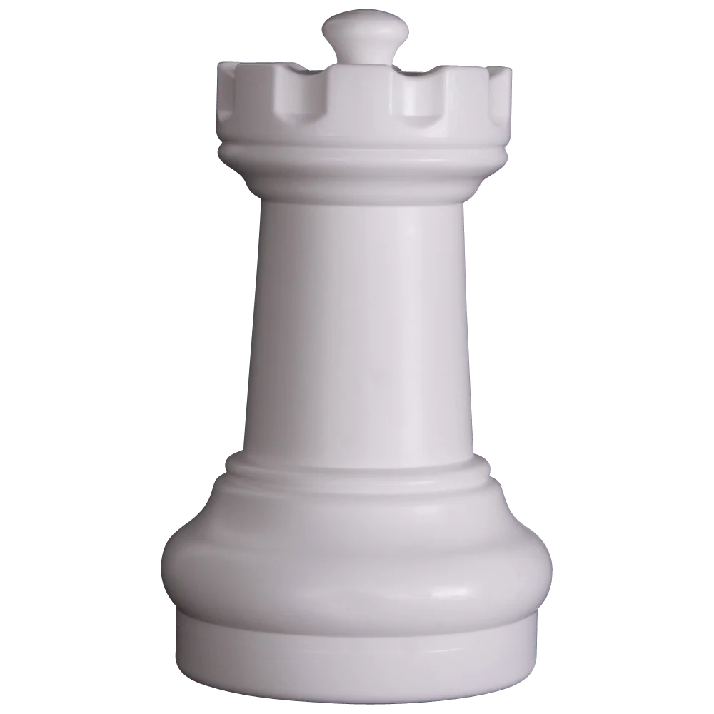 Individual Pieces for The Original MegaChess 16 Inch Plastic Giant Chess Set | Rook / White | GiantChessUSA