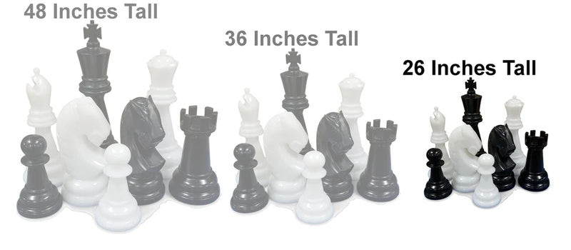 MegaChess 26-Inch Perfect Chess Set - Stone Gray Edition |  | GiantChessUSA