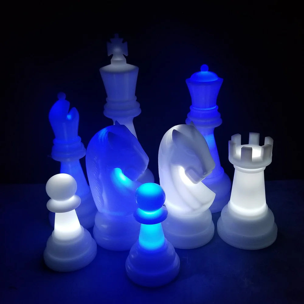 MegaChess 26 Inch Perfect LED Giant Chess Set - Option 2 - Night Time Only Set |  | GiantChessUSA