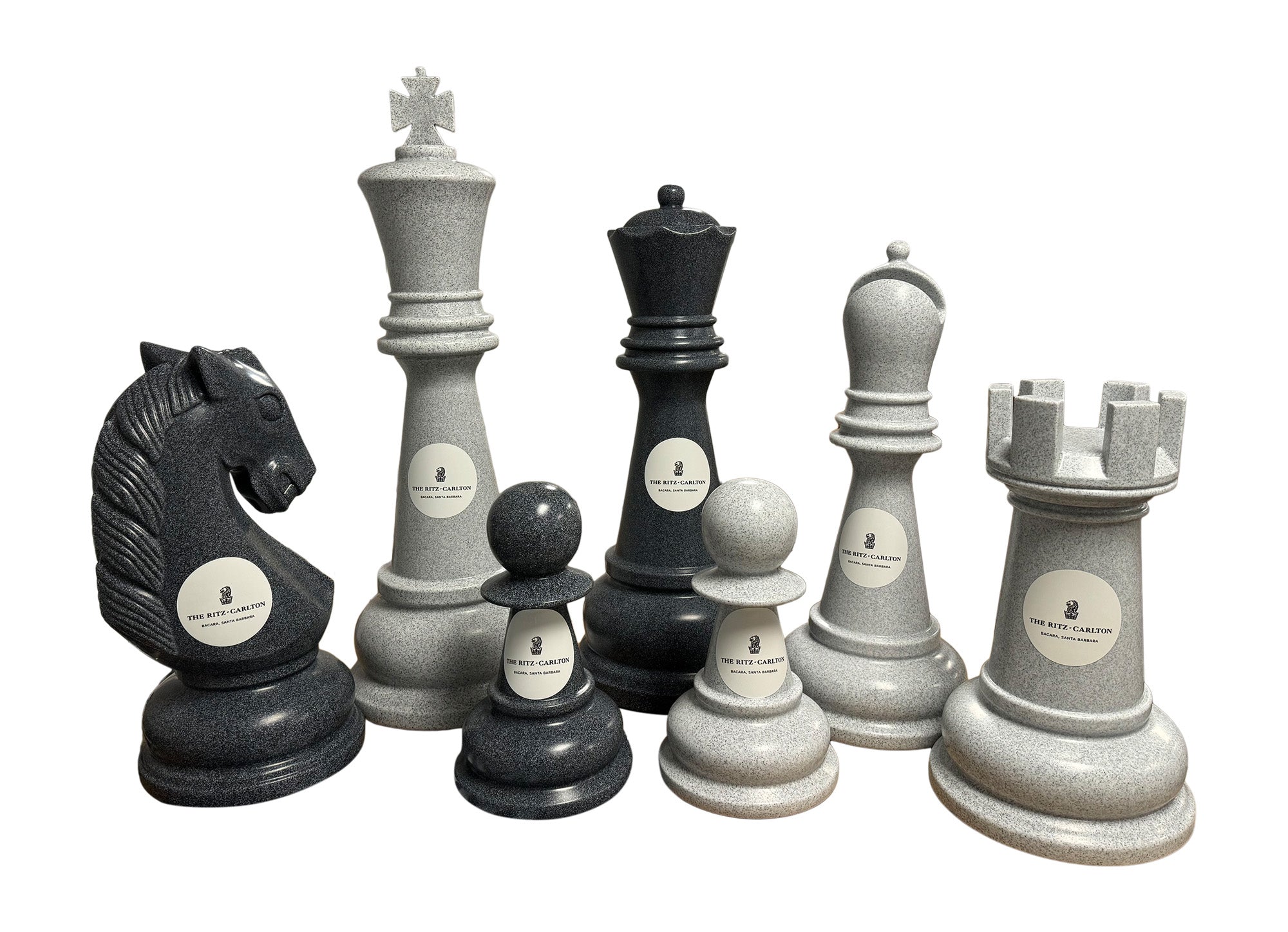 MegaChess Personalized 48-Inch Perfect Chess Set - Stone Gray Edition | | GiantChessUSA