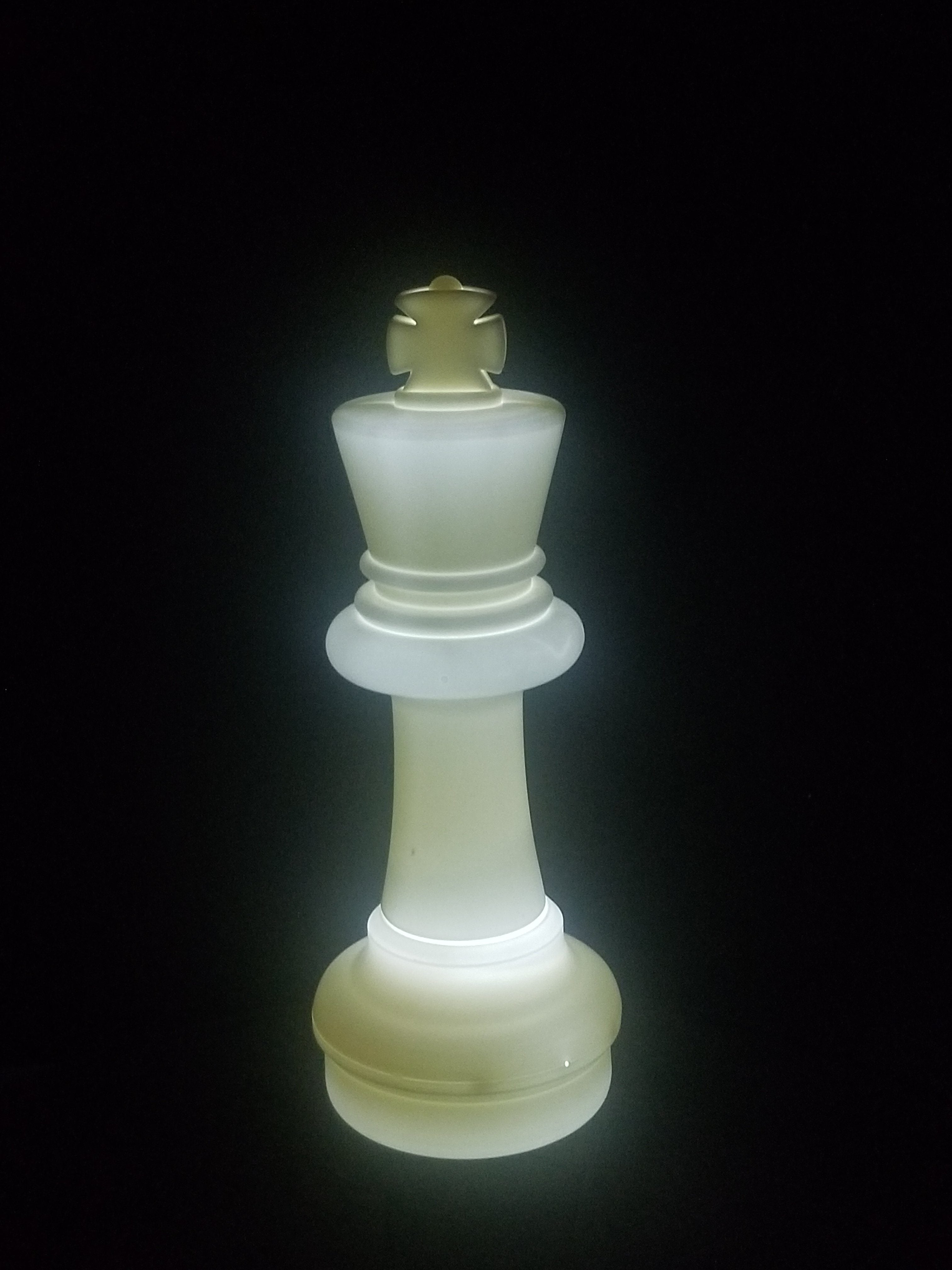 25 Inch LED King Individual Plastic Chess Piece - Illuminates 8 Different Colors | Giant Outdoor Chess | | GiantChessUSA