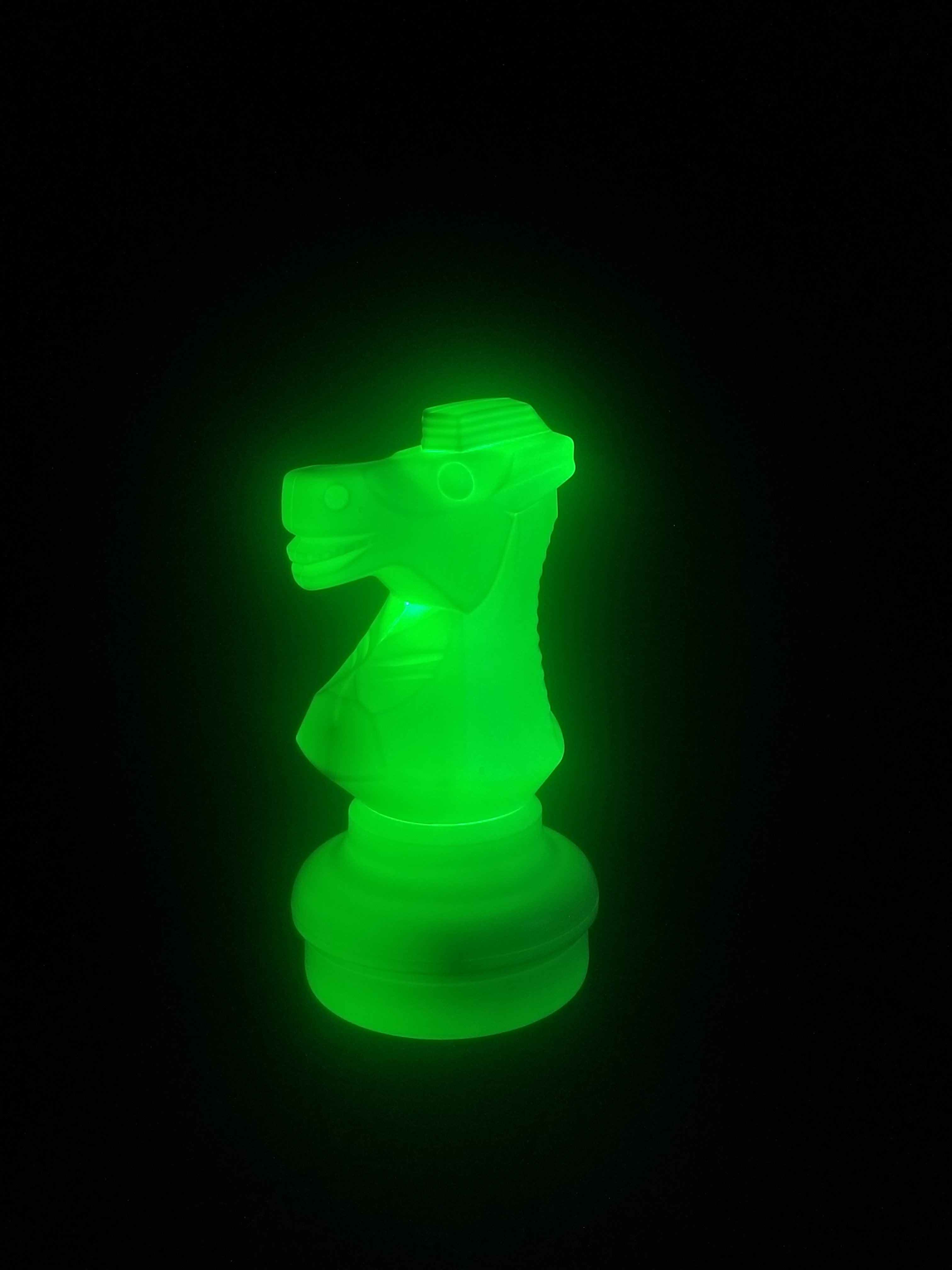 18 Inch LED Knight Individual Plastic Chess Piece - Illuminates 8 Different Colors | Giant Outdoor Chess | | GiantChessUSA