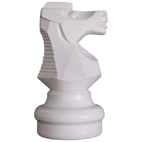 Individual Pieces for The Original MegaChess 25 Inch Plastic Giant Chess Set | Knight / White | GiantChessUSA