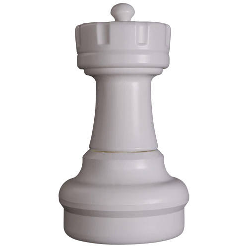 Individual Pieces for The Original MegaChess 25 Inch Plastic Giant Chess Set | Rook / White | GiantChessUSA