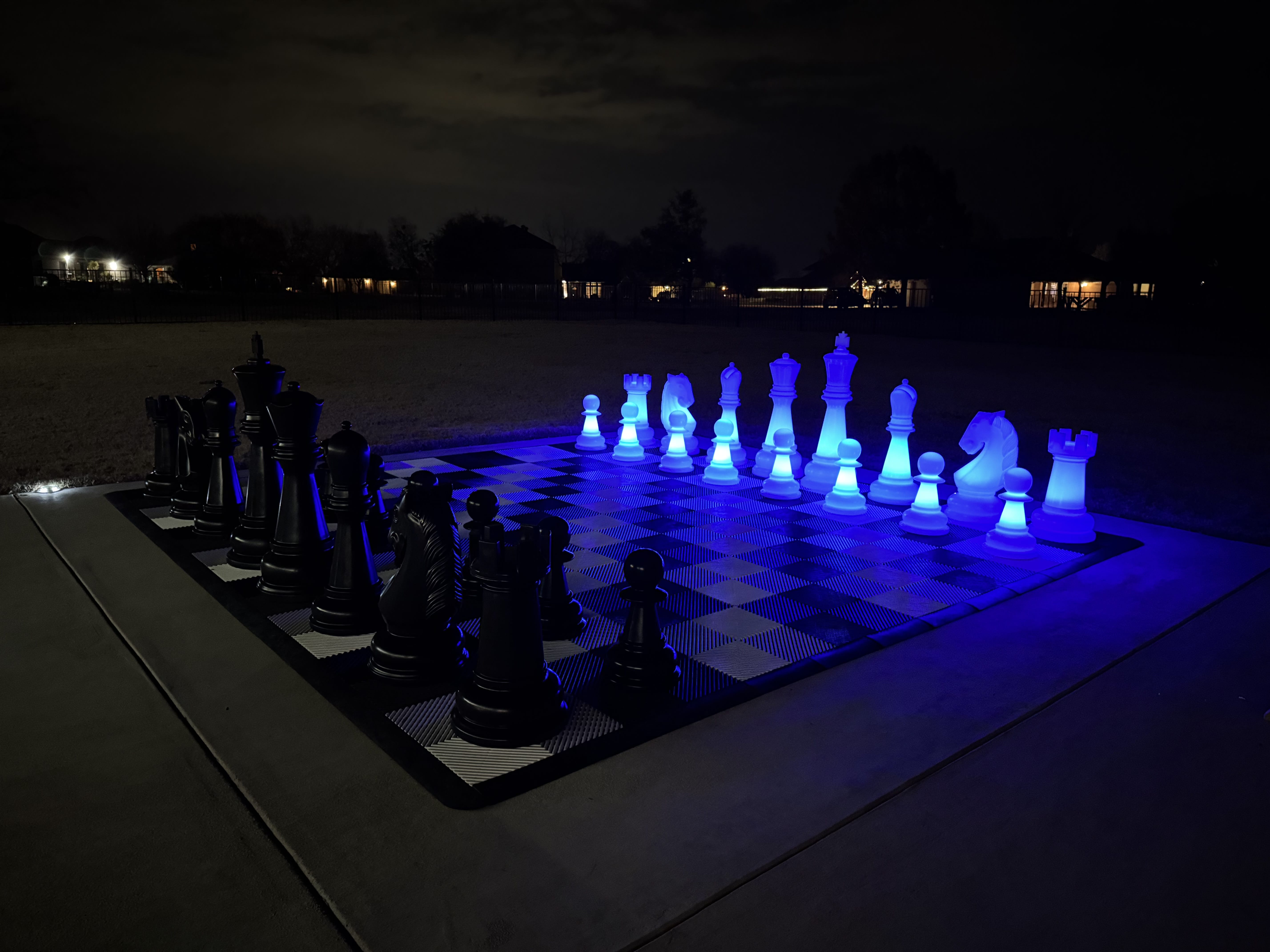 48 Inch Perfect Light-up LED Giant Chess Set | Three Options Available | Giant Outdoor Chess