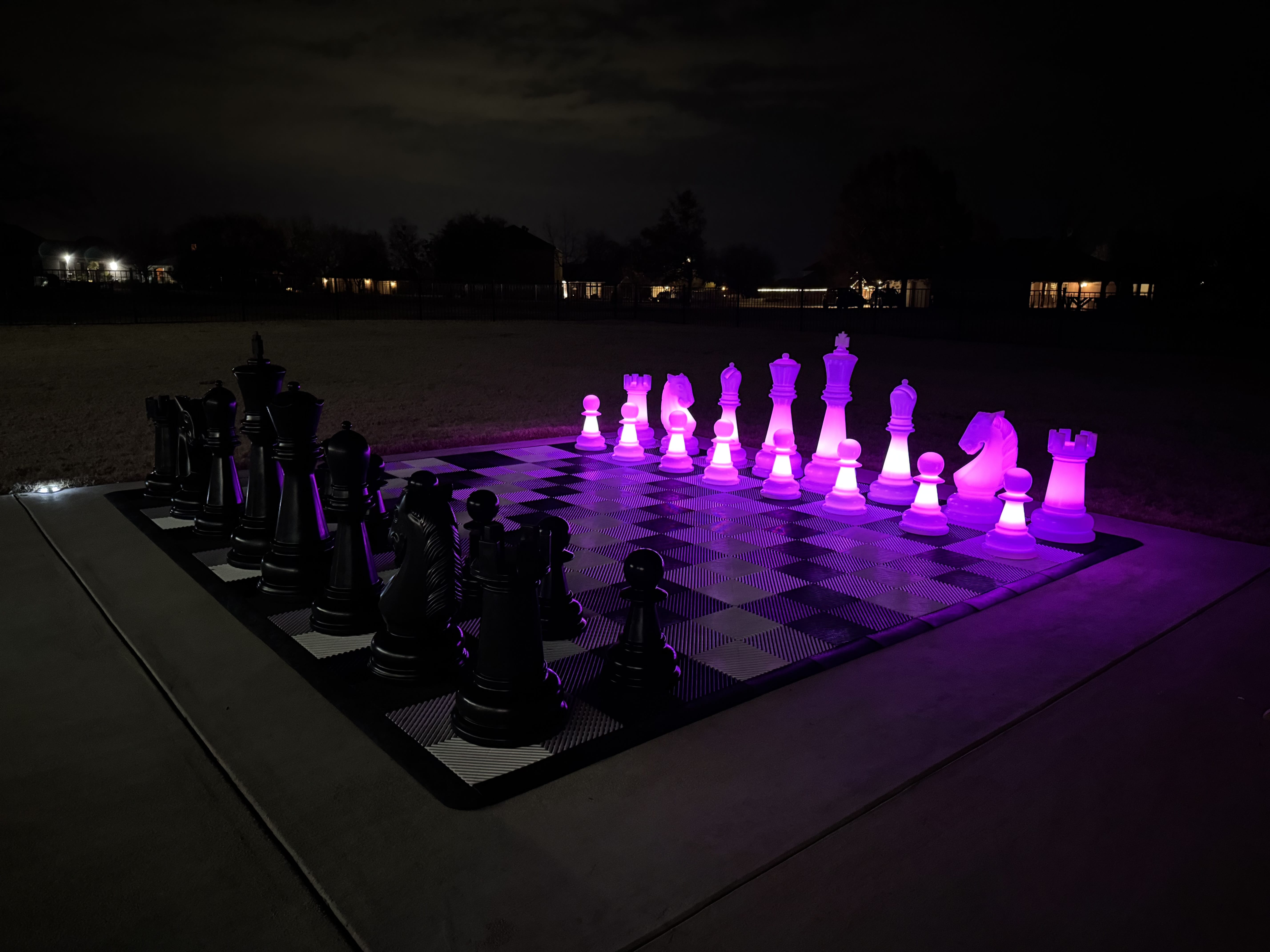 26 Inch Perfect Light-up LED Giant Chess Set | Three Options Available | Giant Outdoor Chess