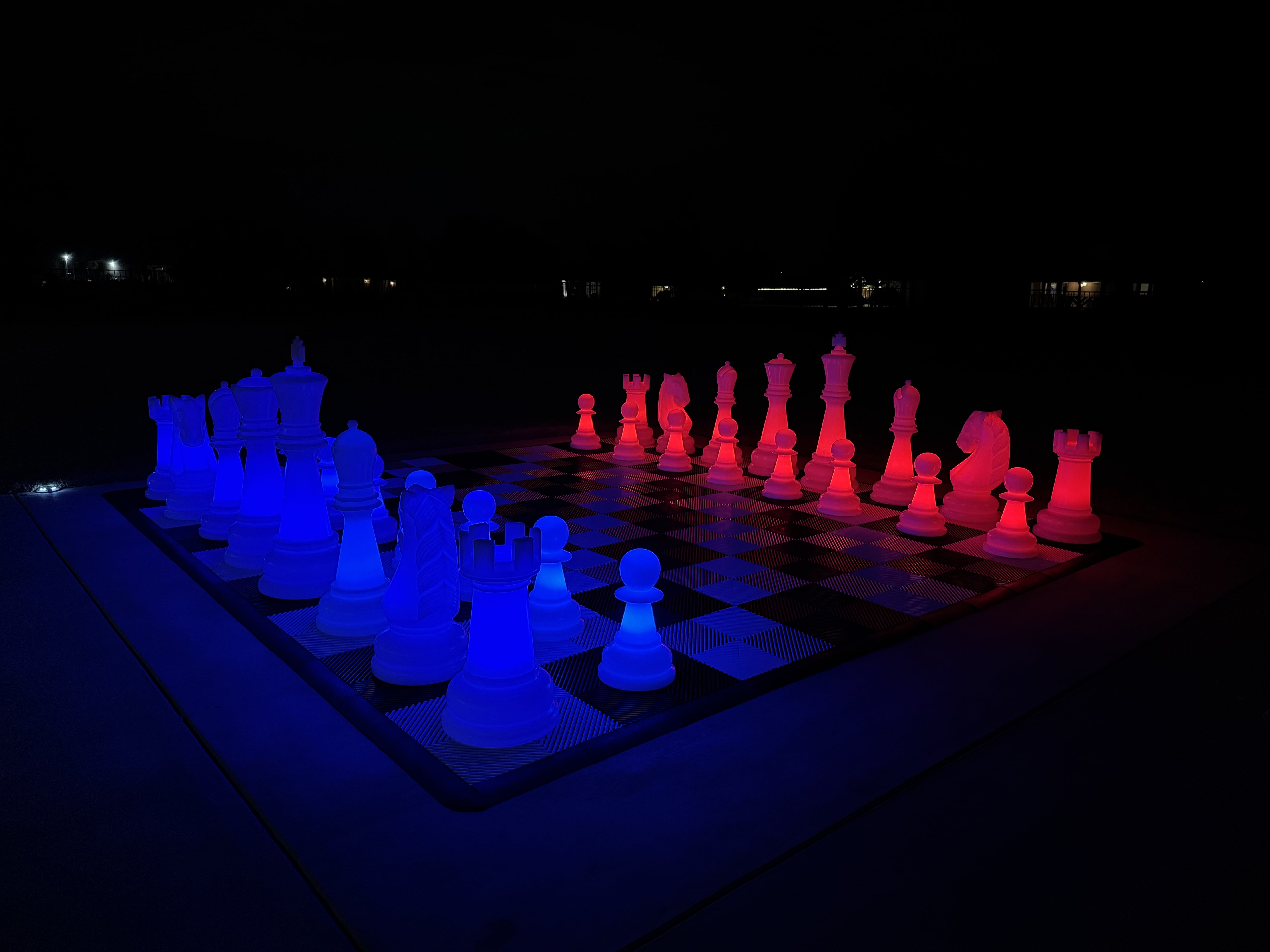 26 Inch Perfect Light-up LED Giant Chess Set | Three Options Available | Giant Outdoor Chess