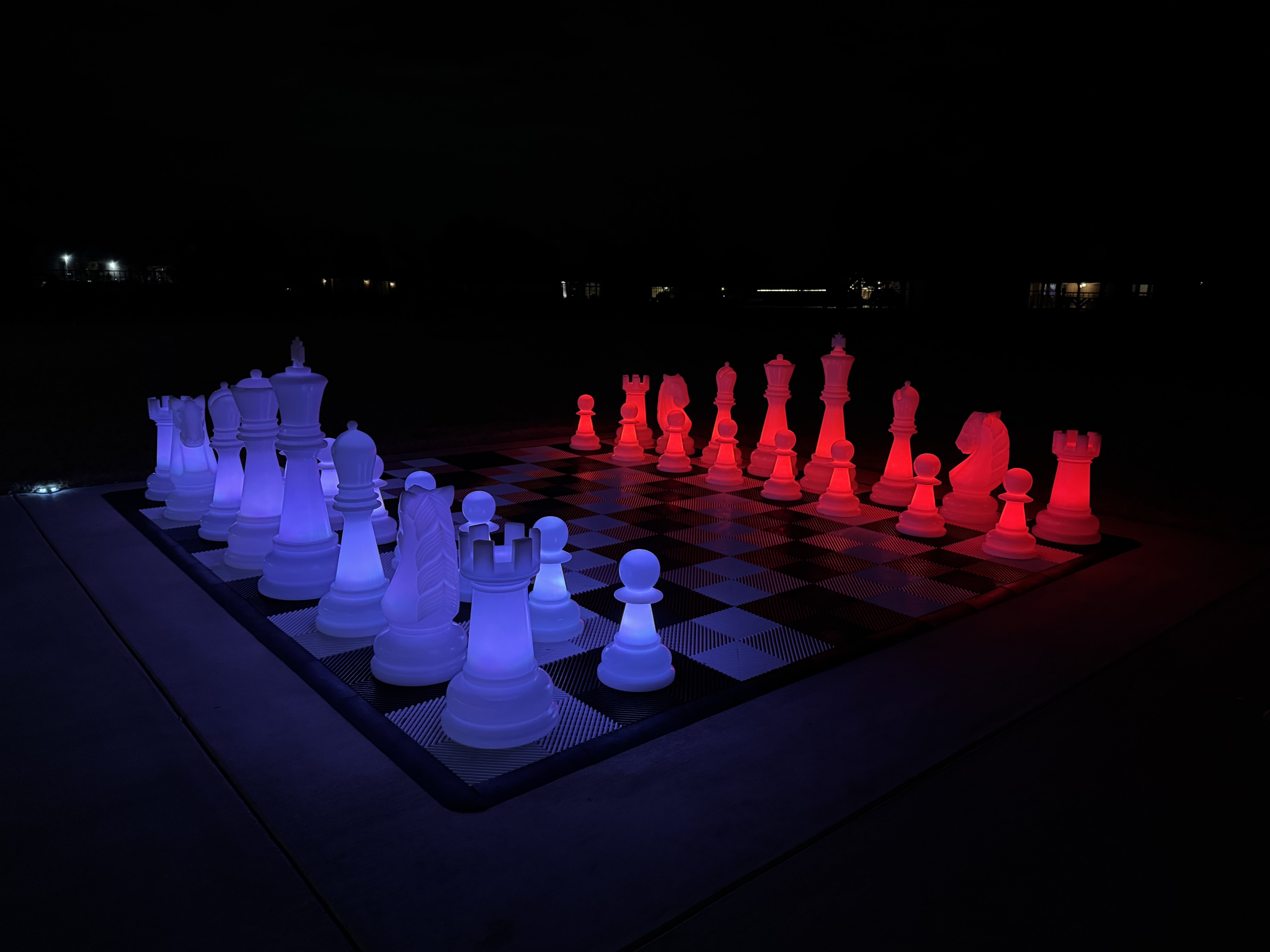 48 Inch Perfect Light-up LED Giant Chess Set | Three Options Available | Giant Outdoor Chess | | GiantChessUSA