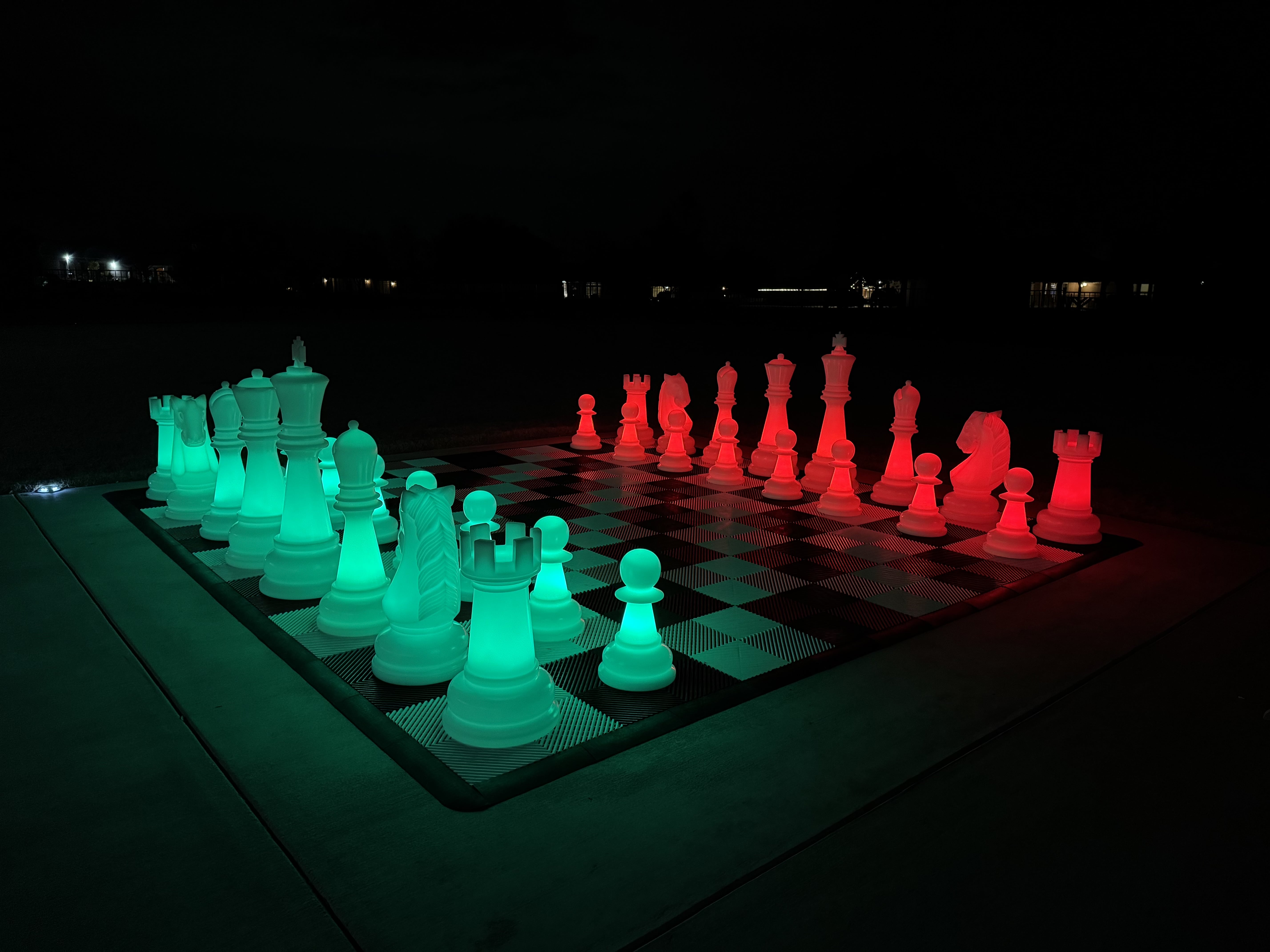 26 Inch Perfect Light-up LED Giant Chess Set | Three Options Available | Giant Outdoor Chess