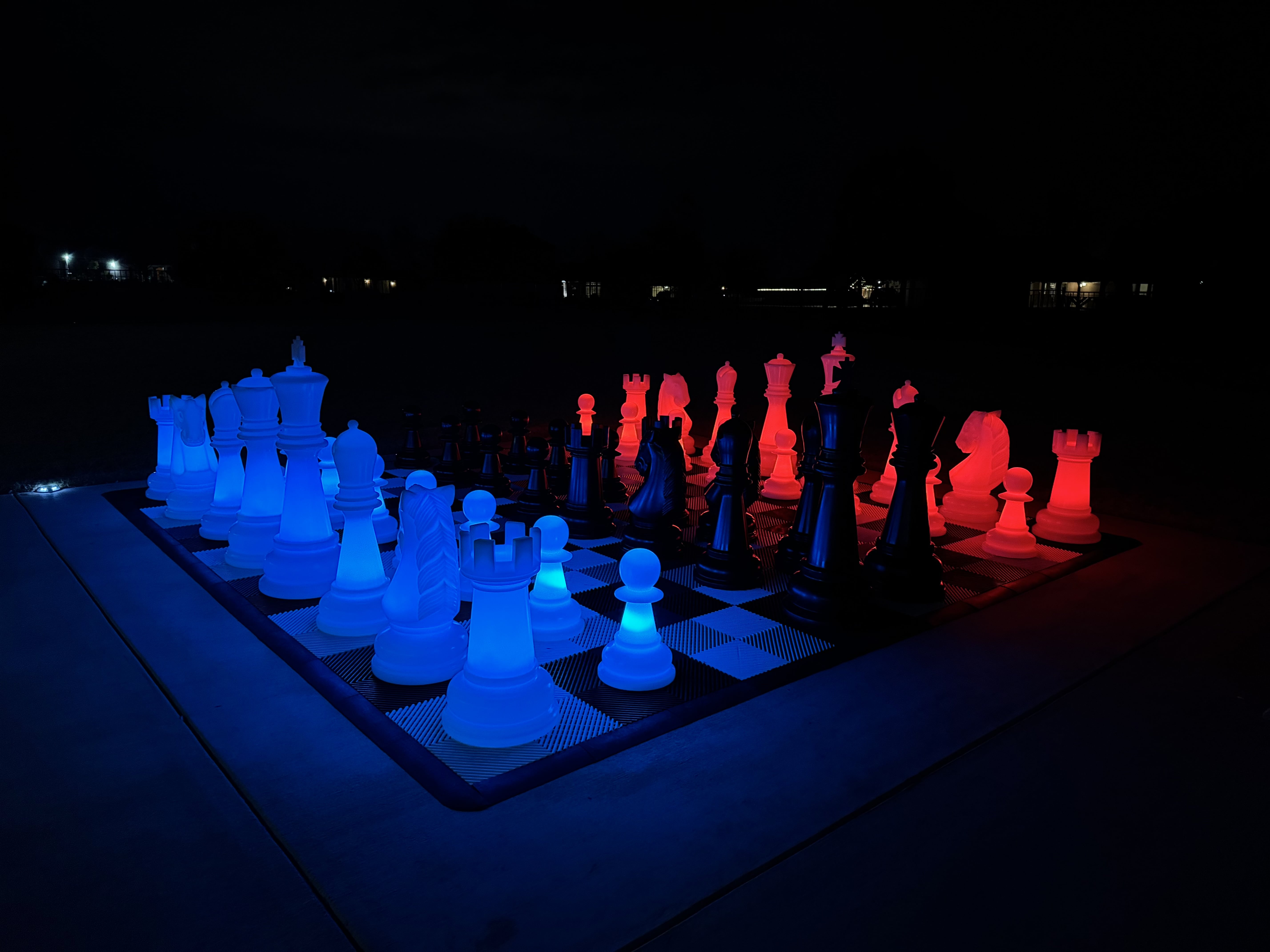 26 Inch Perfect Light-up LED Giant Chess Set | Three Options Available | Giant Outdoor Chess