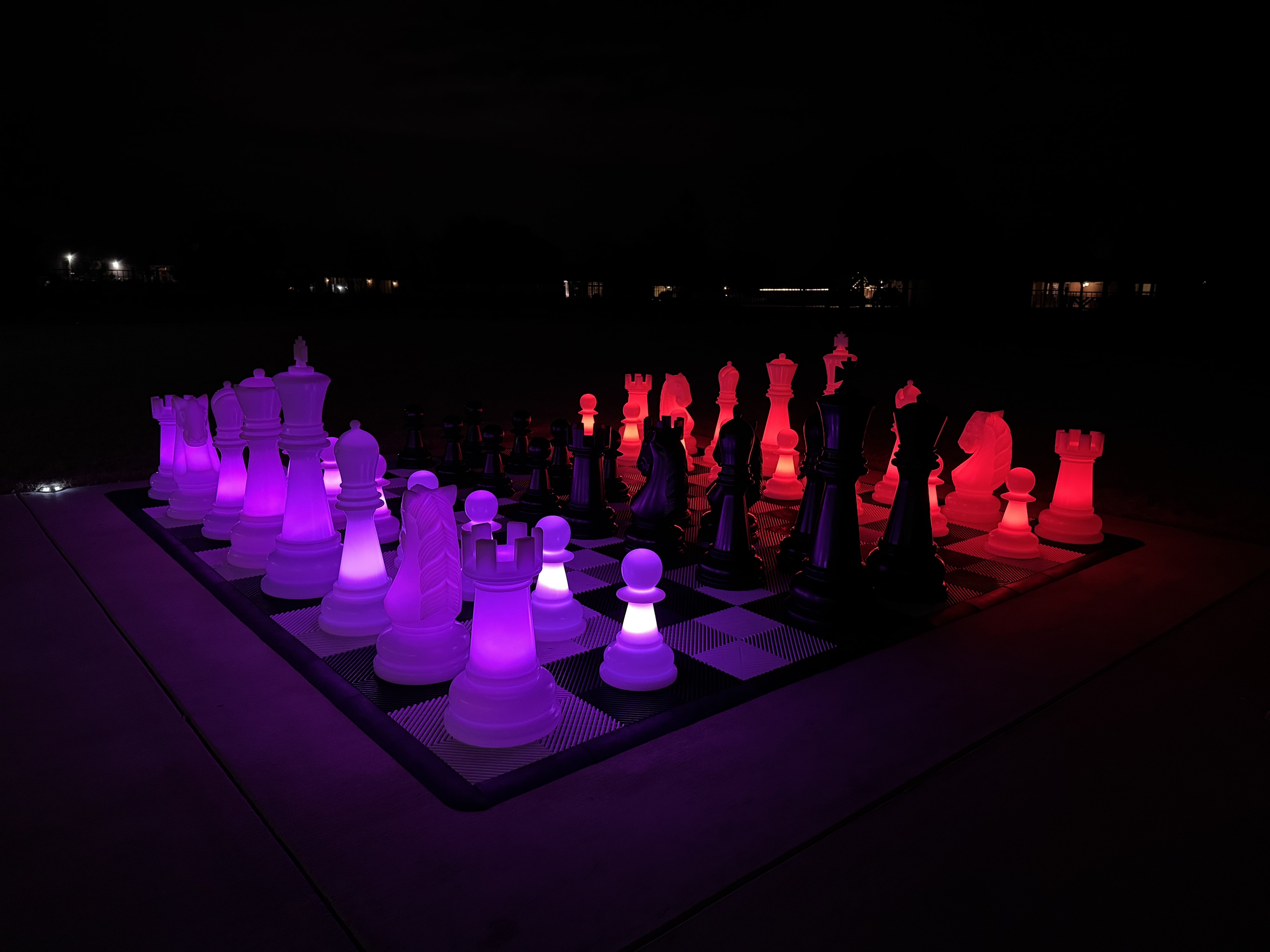 26 Inch Perfect Light-up LED Giant Chess Set | Three Options Available | Giant Outdoor Chess