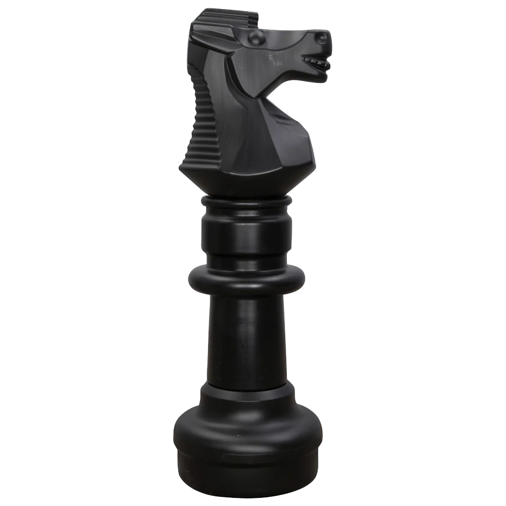 Individual Pieces for The Original MegaChess 37 Inch Plastic Giant Chess Set | Knight / Black | GiantChessUSA