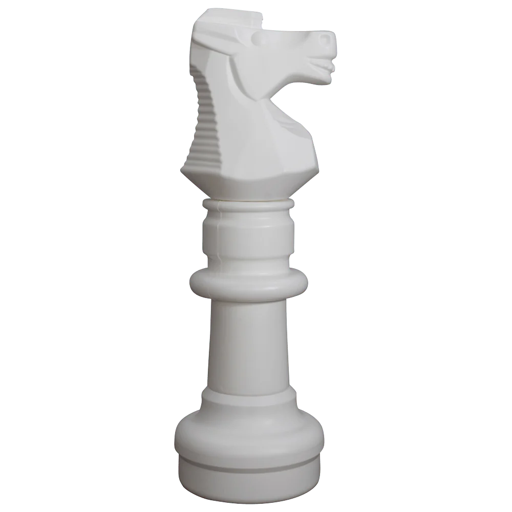 Individual Pieces for The Original MegaChess 37 Inch Plastic Giant Chess Set | Knight / White | GiantChessUSA