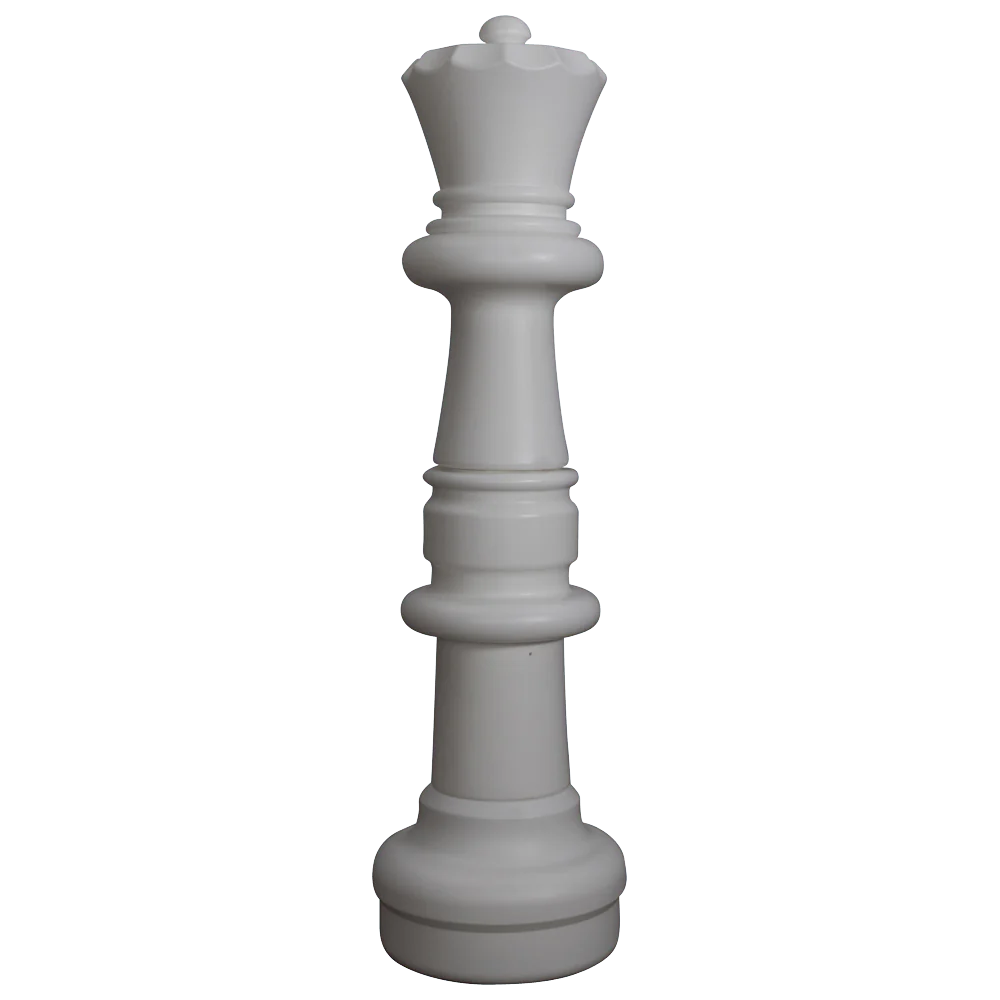 Individual Pieces for The Original MegaChess 37 Inch Plastic Giant Chess Set | Queen / White | GiantChessUSA