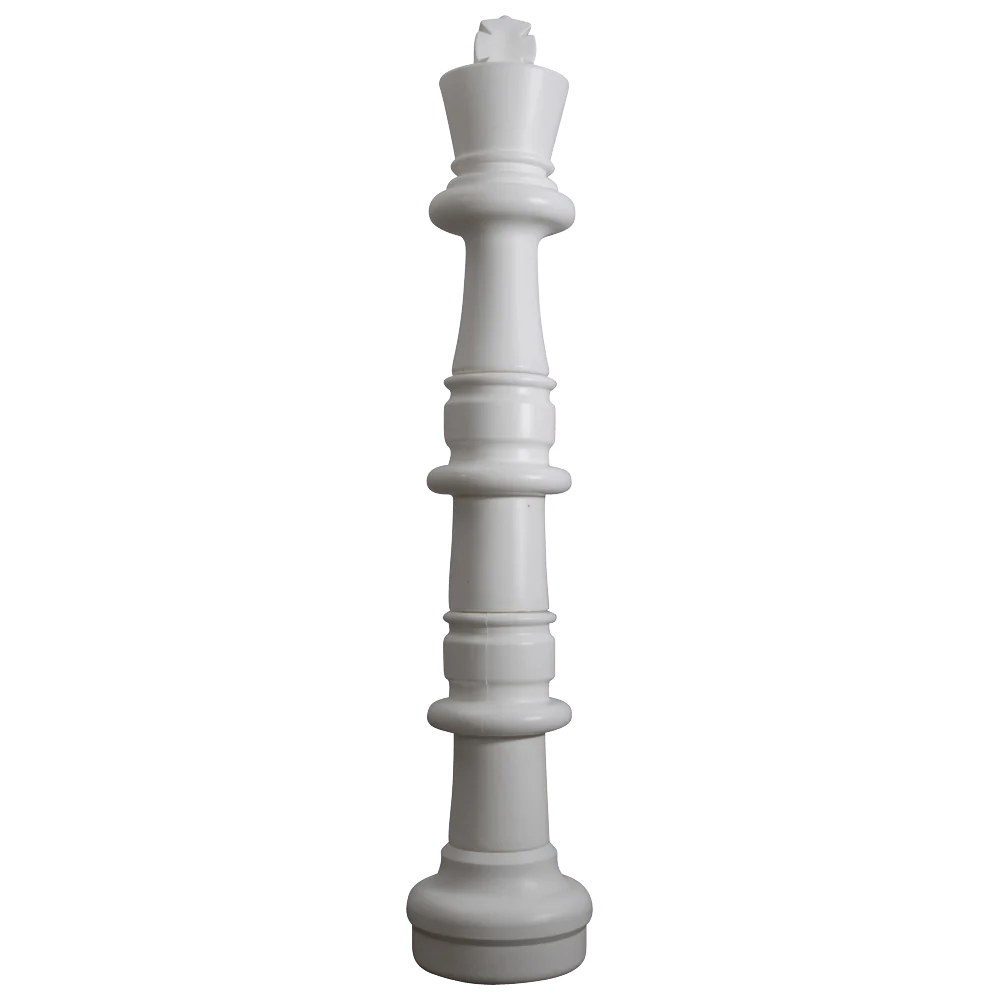 Individual Pieces for The Original MegaChess 49 Inch Plastic Giant Chess Set | King / White | GiantChessUSA