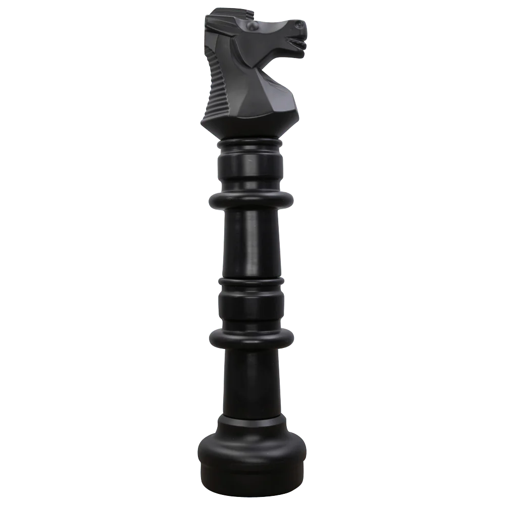 Individual Pieces for The Original MegaChess 49 Inch Plastic Giant Chess Set | Knight / Black | GiantChessUSA