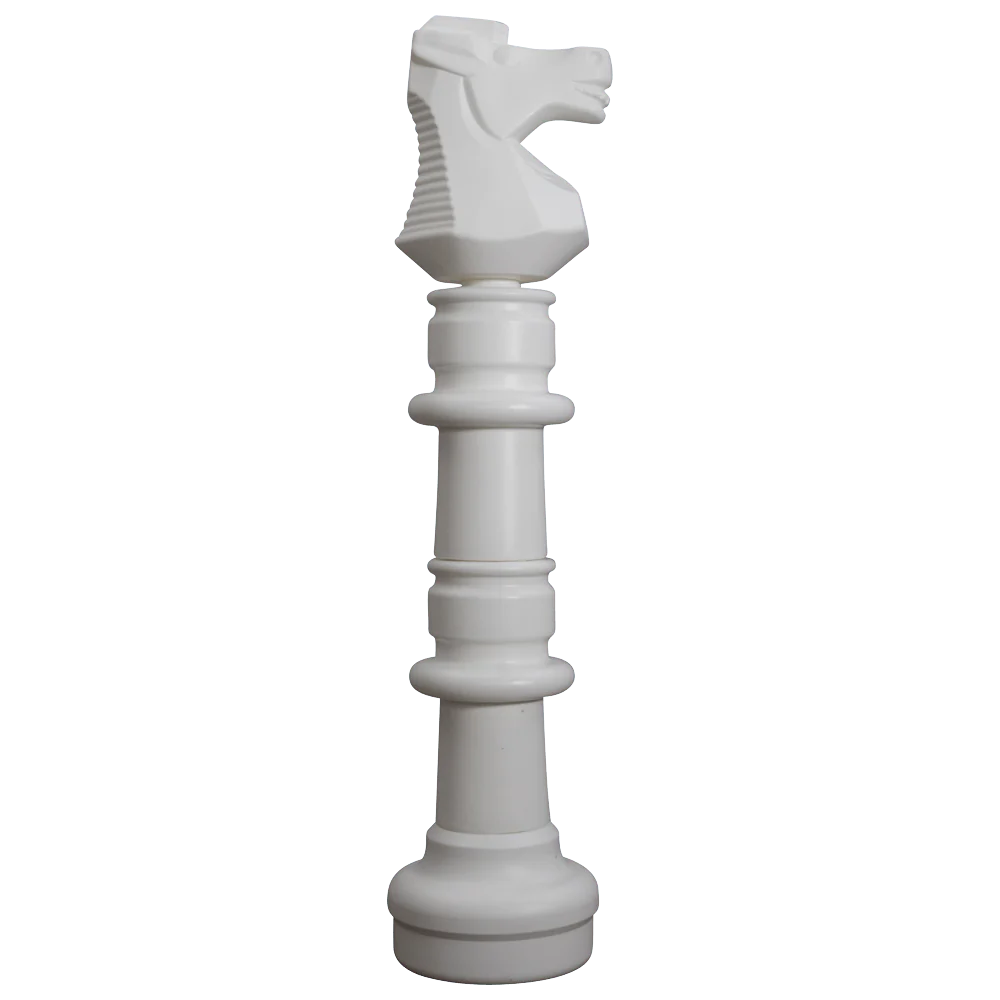 Individual Pieces for The Original MegaChess 49 Inch Plastic Giant Chess Set | Knight / White | GiantChessUSA