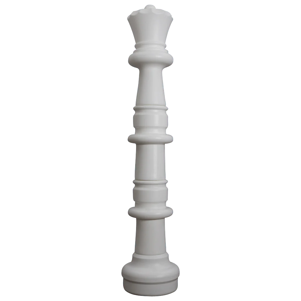 Individual Pieces for The Original MegaChess 49 Inch Plastic Giant Chess Set | Queen / White | GiantChessUSA