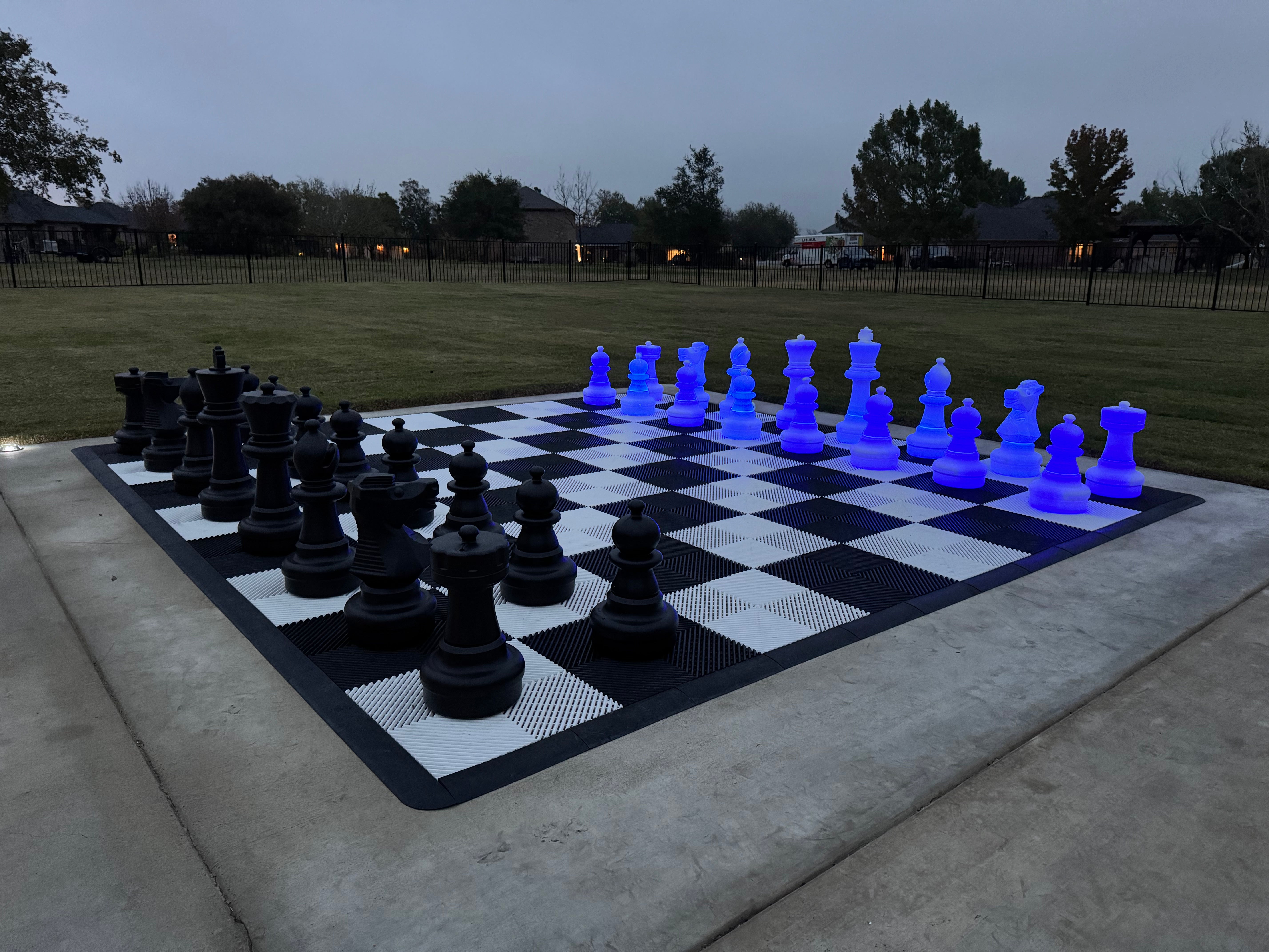 Individual Pieces For The 25 Inch Plastic Giant Chess Set | Giant Outdoor Chess | Full Side Replacement / LED Lights 8 Colors | GiantChessUSA