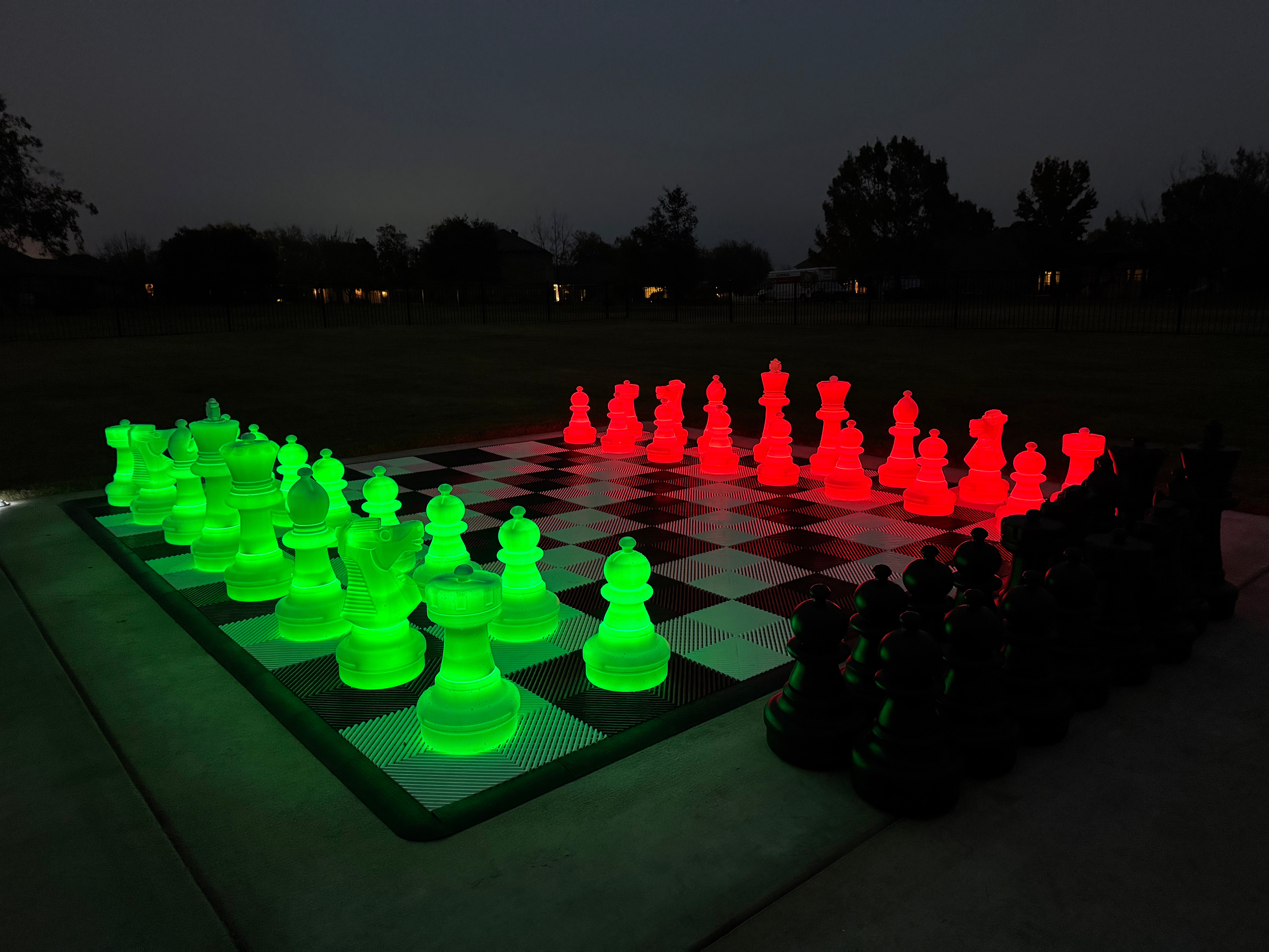 25 Inch Plastic Light-up LED Giant Chess Set | Three Options Available | Giant Outdoor Chess | | GiantChessUSA