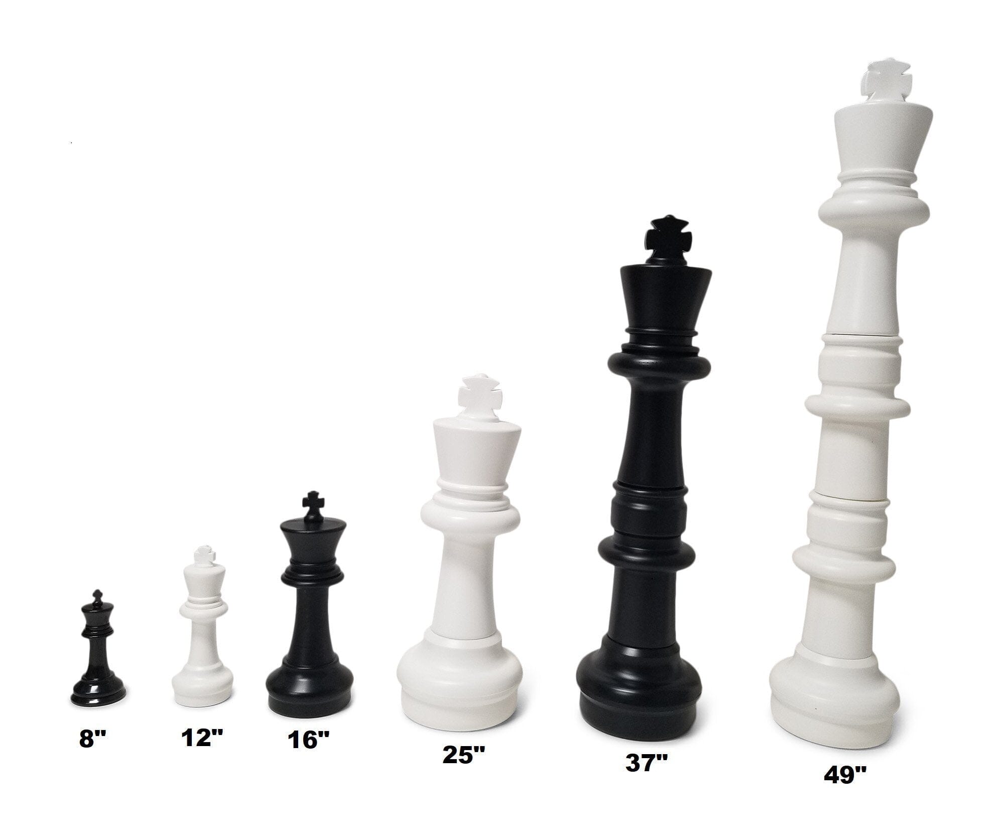 12 Inch Plastic Giant Chess Set With Commercial Grade Roll-up Chessboard | Giant Outdoor Chess | | GiantChessUSA