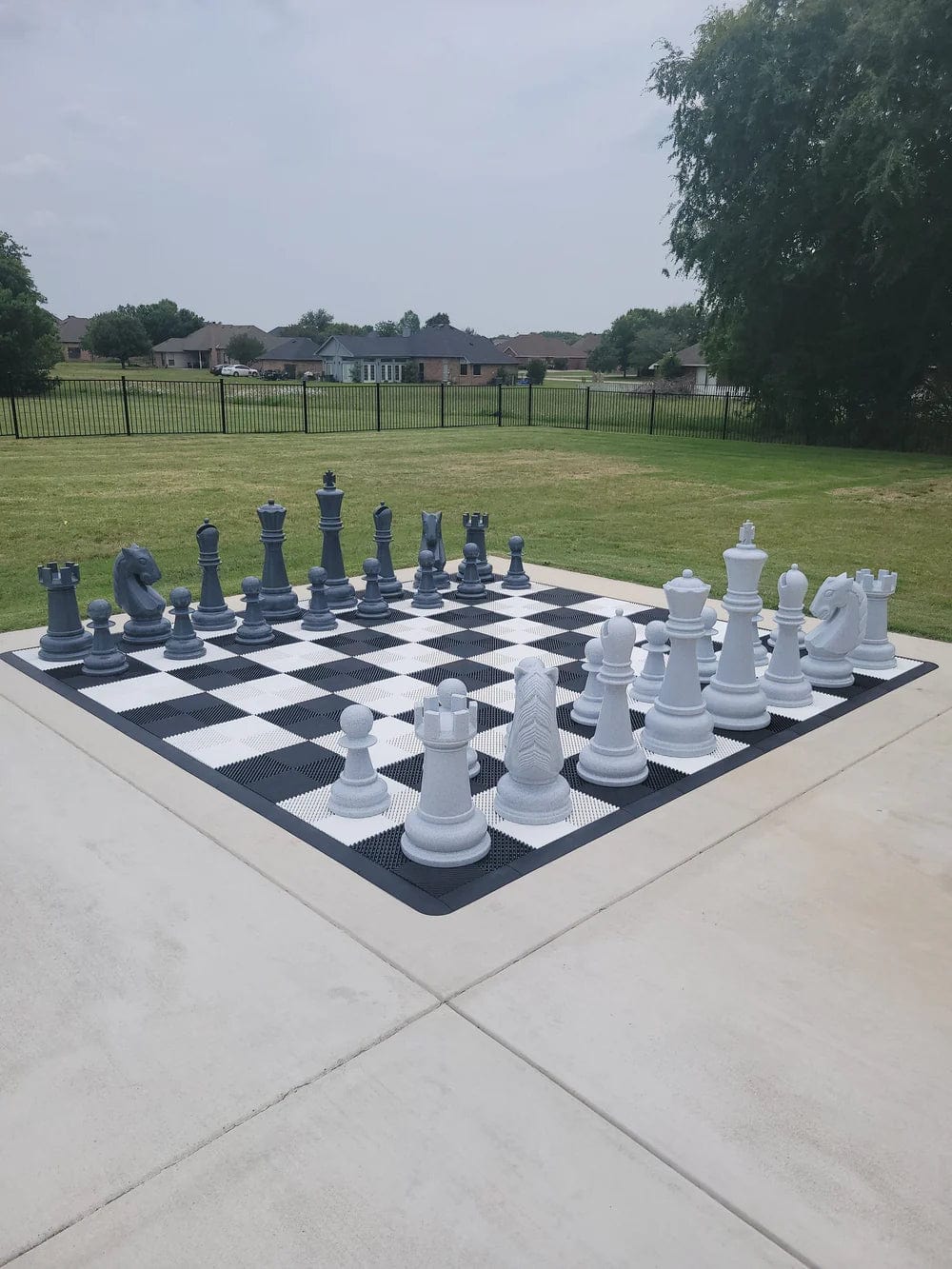 Giant Outdoor Chess 26-Inch Perfect Chess Set - Stone Gray Edition | Giant Outdoor Chess