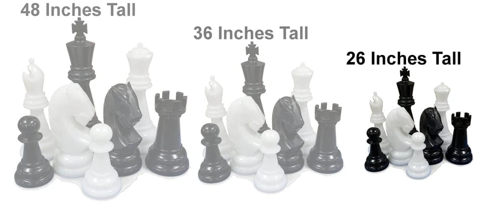 Giant Outdoor Chess 26-Inch Perfect Chess Set - Stone Gray Edition | Giant Outdoor Chess