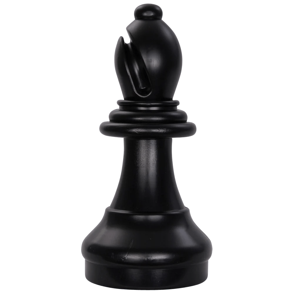 Individual Pieces For The 16 Inch Plastic Giant Chess Set | Giant Outdoor Chess | Bishop / Black | GiantChessUSA