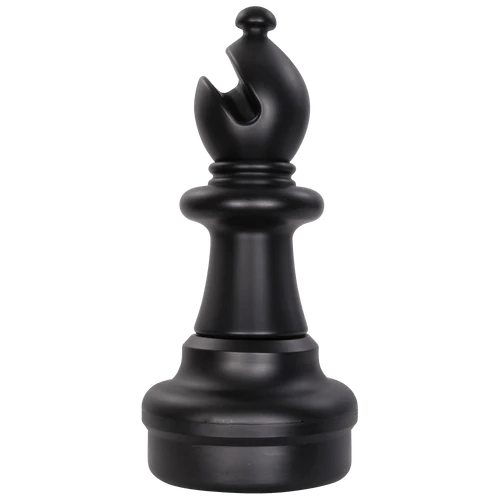 Individual Pieces For The 25 Inch Plastic Giant Chess Set | Giant Outdoor Chess | Bishop / Black | GiantChessUSA