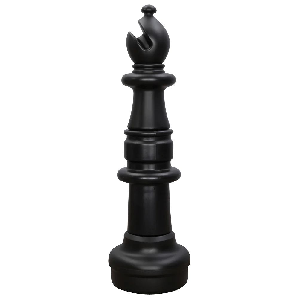 Individual Pieces For The 37 Inch Plastic Giant Chess Set | Giant Outdoor Chess | Bishop / Black | GiantChessUSA