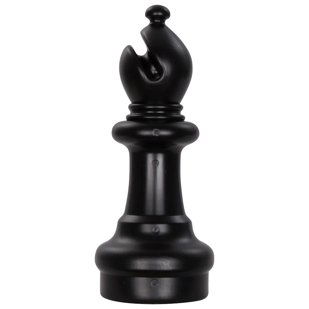 Individual Pieces for The MegaChess 12 Inch Plastic Giant Chess Set | Giant Outdoor Chess | Bishop / Black | GiantChessUSA