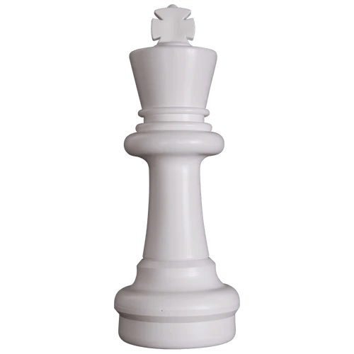 Individual Pieces For The 25 Inch Plastic Giant Chess Set | Giant Outdoor Chess | King / White | GiantChessUSA